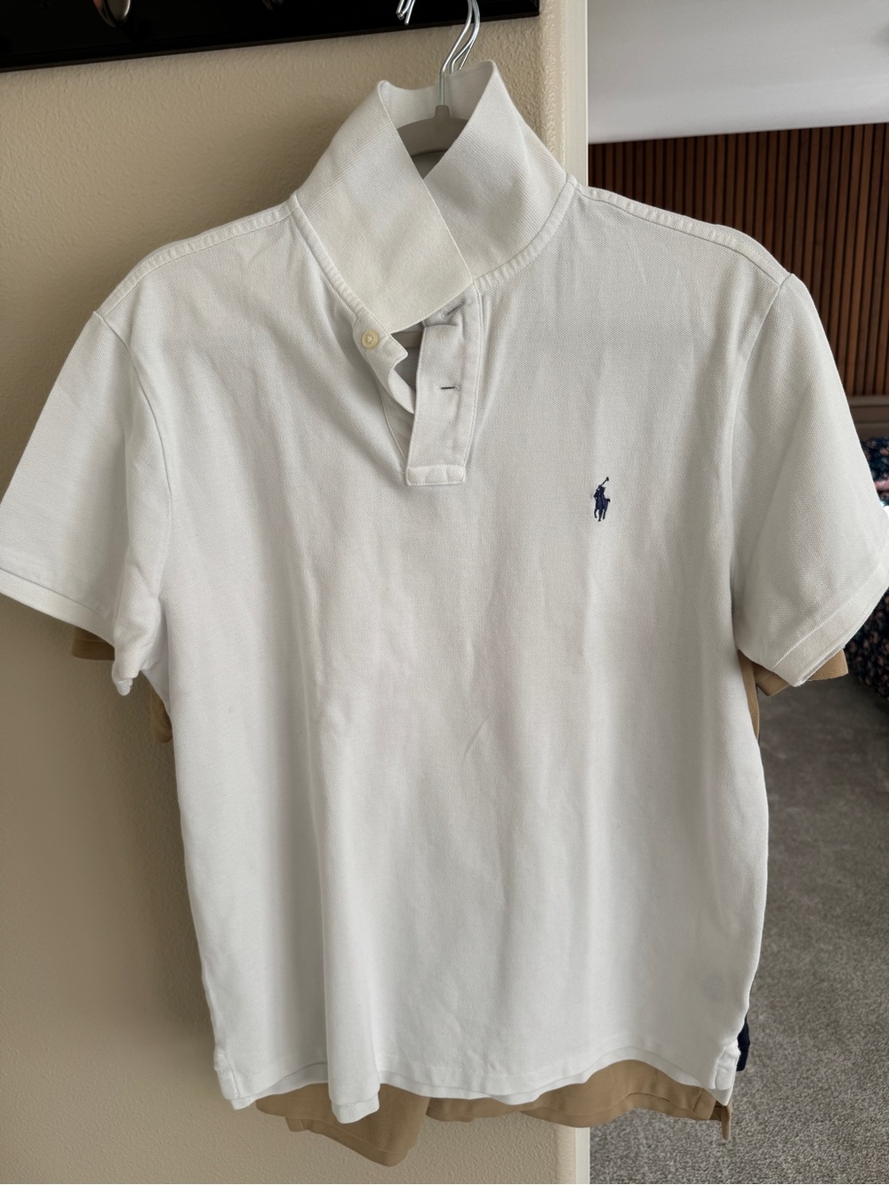Bundle of 3 Polo by Ralph Lauren Navy, Tan & White Men's Polo - Picture 7 of 16